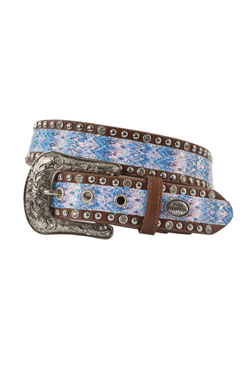 Pure Western Solano Belt Tan/Multi Goulburn Western Wear
